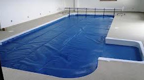 roll up station with bubble cover for pool